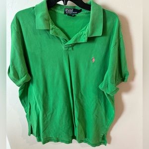 Men’s Polo by Ralph Lauren green collared polo XXL